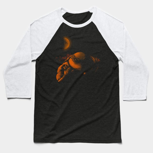 Orange Turtle Baseball T-Shirt by Lithium